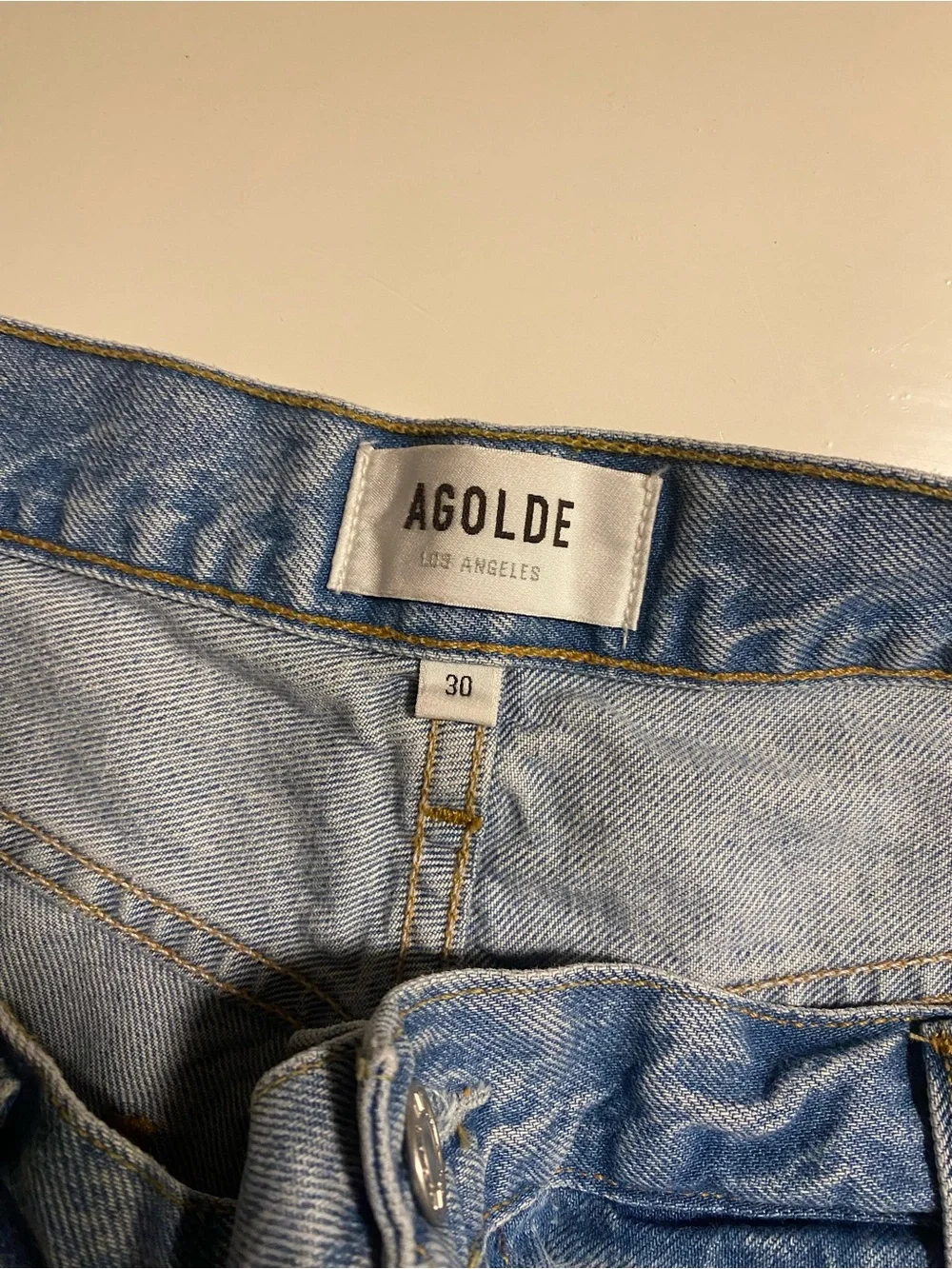 Agolde Ellis Long Denim Shorts